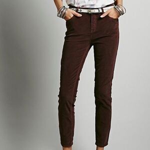 Free People high rise skinny cords Hazelnut